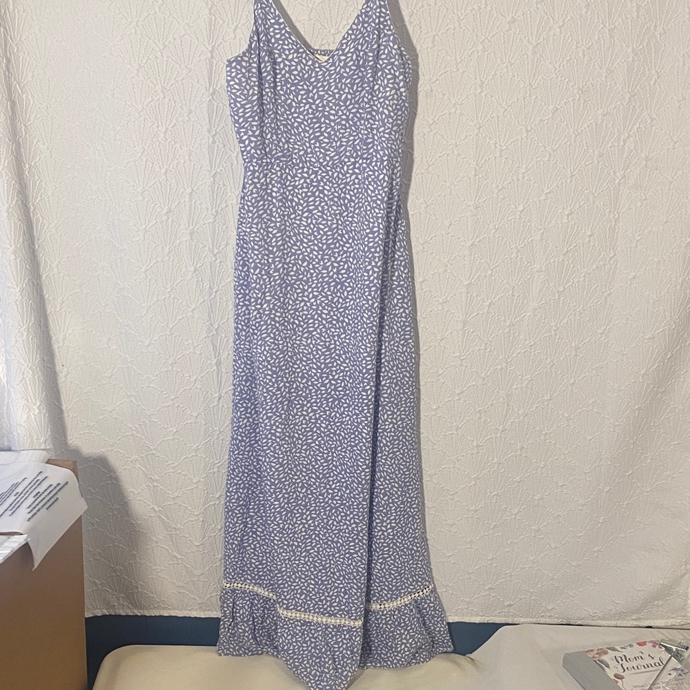 Japna Lavender Floral Maxi Dress Whimsical Fairy Delicate Free Flowing Feminine